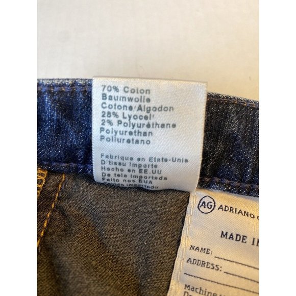 AG Adriano Goldschmied The Stevie Slim Straight Jeans Women's Sz 31R Made in USA - Picture 8 of 16